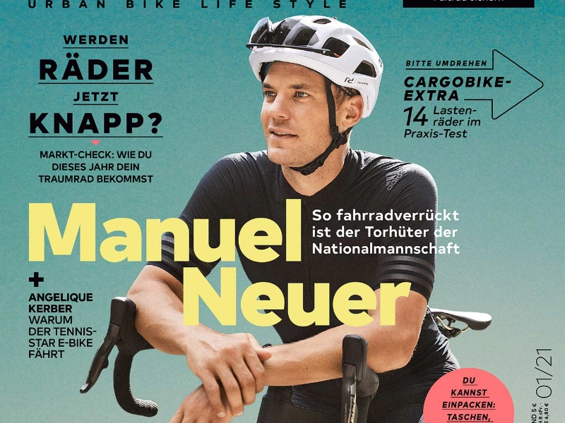 Das Cover des Fahrradmagazins KARL mit JobRad-Spezial! Darauf zu sehen ist Manuel Neuer und es der Schriftzug "So fahrradverrückt ist der Torhüter der Nationalmannschaft" Das Cover des Fahrradmagazins KARL mit JobRad-Spezial! Darauf zu sehen ist Manuel Neuer und es der Schriftzug "So fahrradverrückt ist der Torhüter der Nationalmannschaft"